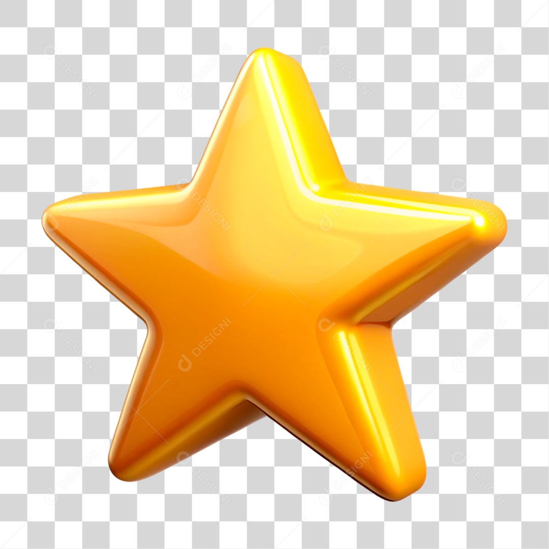 Estrela Dourada PNG Transparente