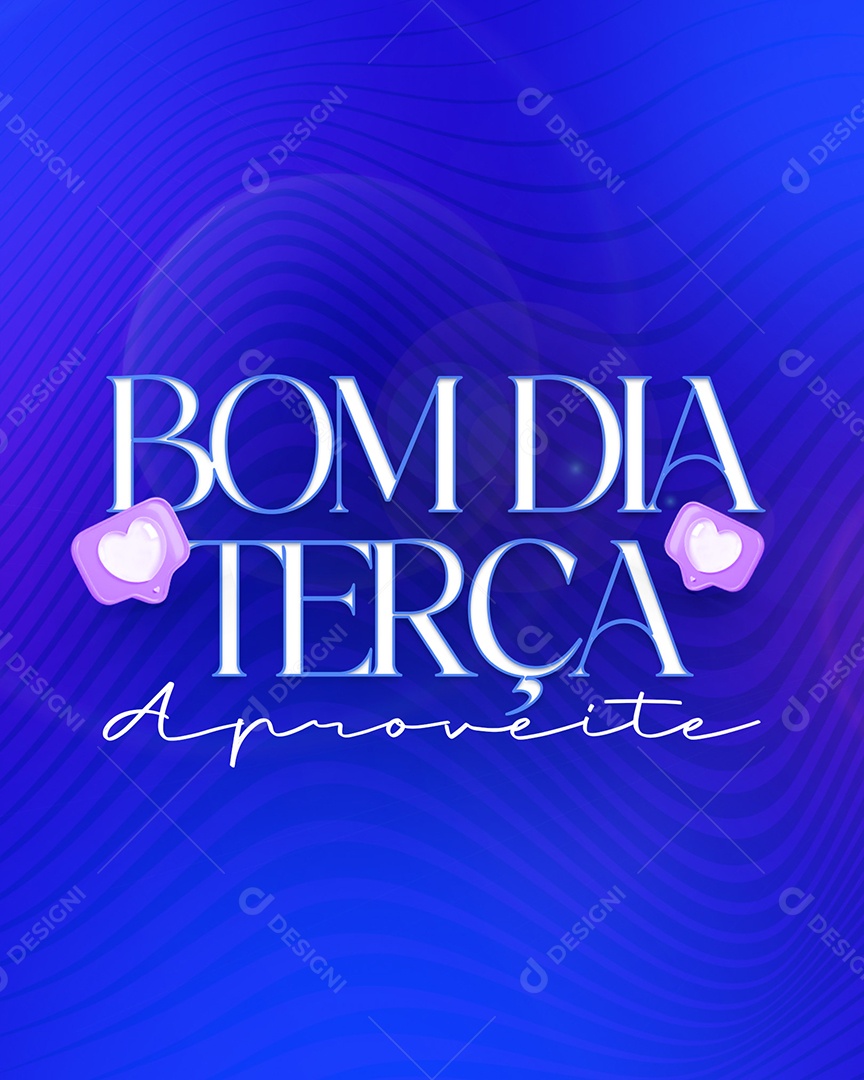 Frase Motivacional Bom Dia Terça Social Media PSD Editável