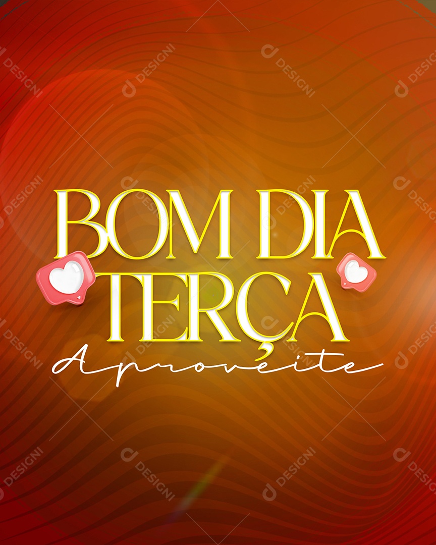 Frase Motivacional Bom Dia Terça Social Media PSD Editável