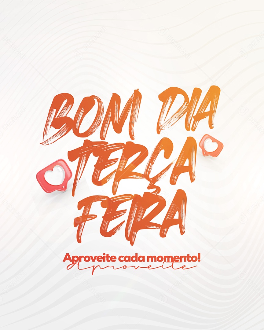 Frase Motivacional Bom Dia Terça Social Media PSD Editável