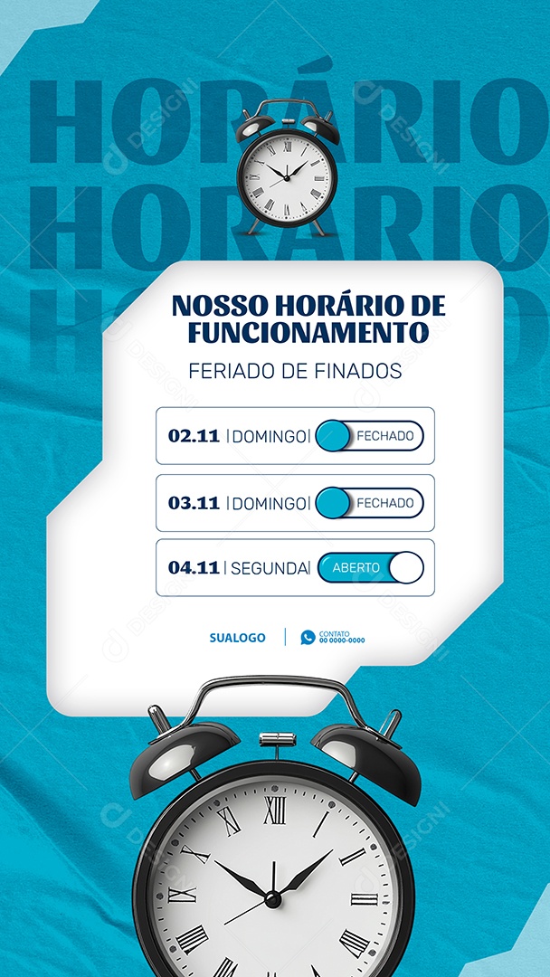 Story Horário De Funcionamento Feriado de Finados Social Media PSD Editável