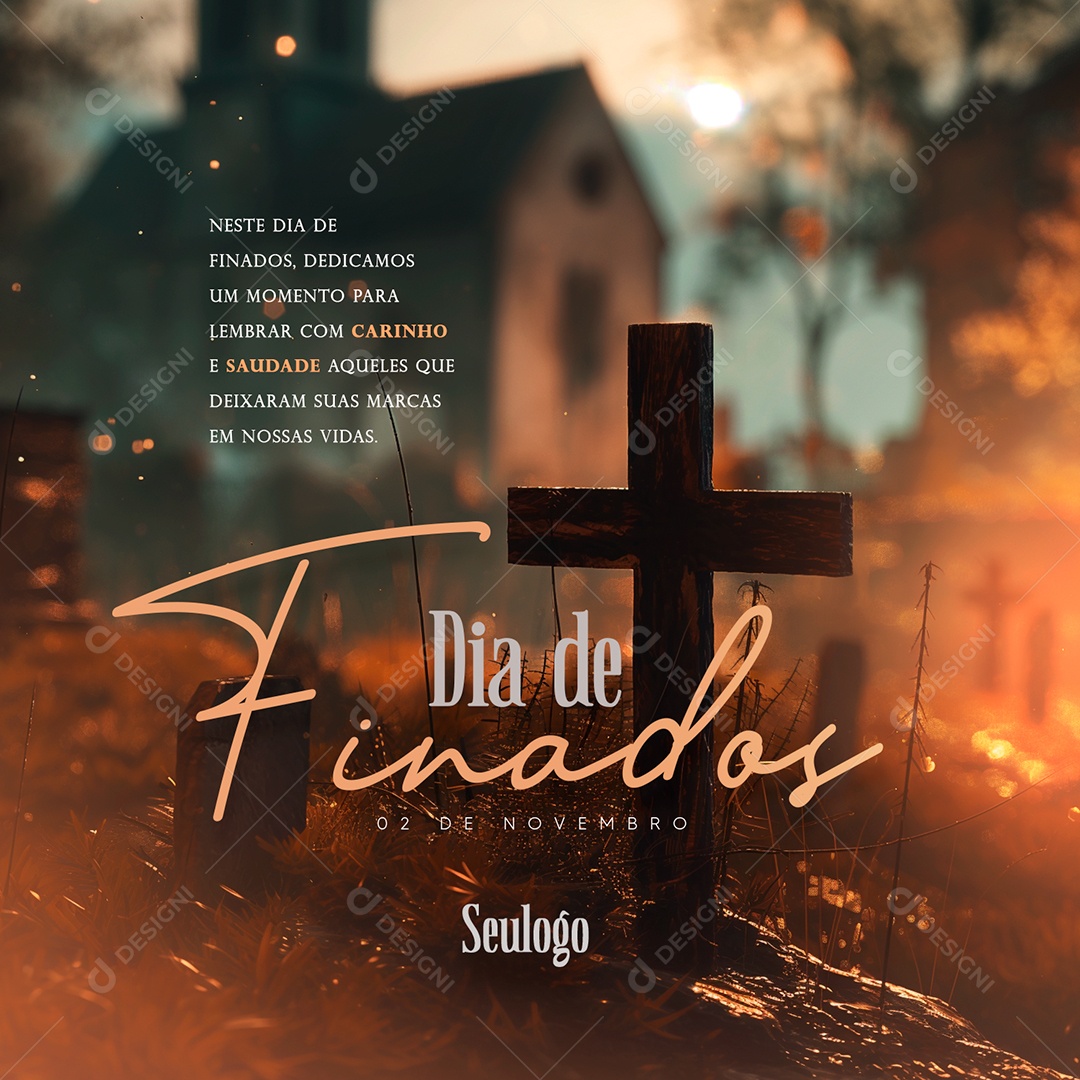 Dia de Finados 02 de Novembro Social Media PSD Editável
