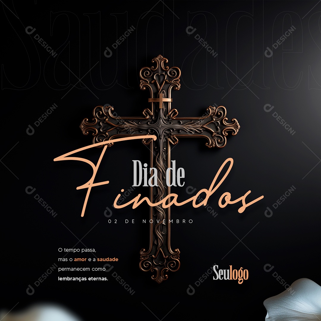 Dia de Finados 02 de Novembro Social Media PSD Editável