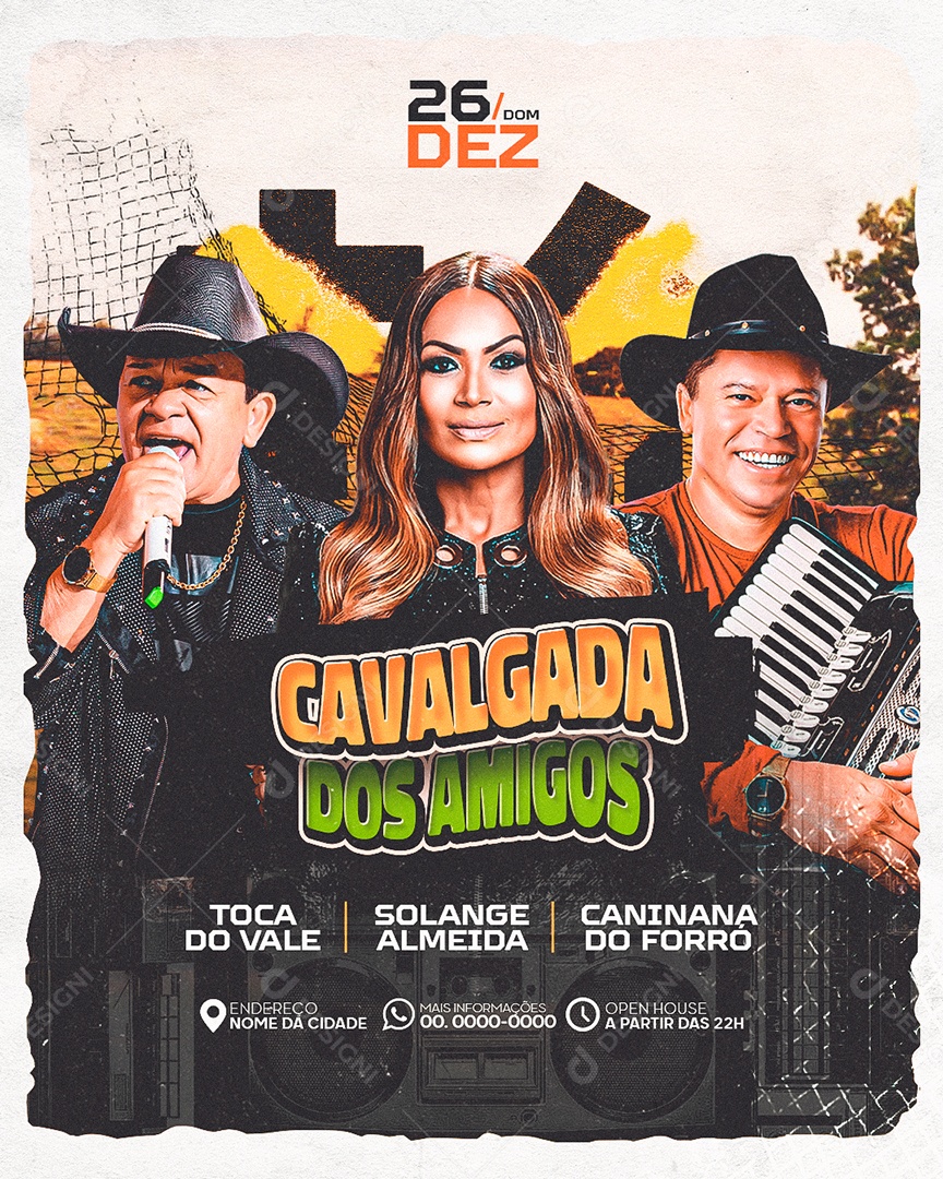 Feed Flyer Cavalgada Dos Amigos Social Media PSD Editável