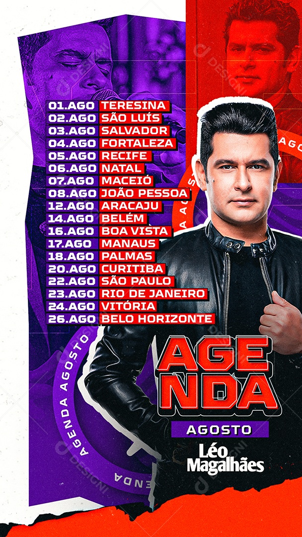 Story Flyer Agenda Social Media PSD Editável