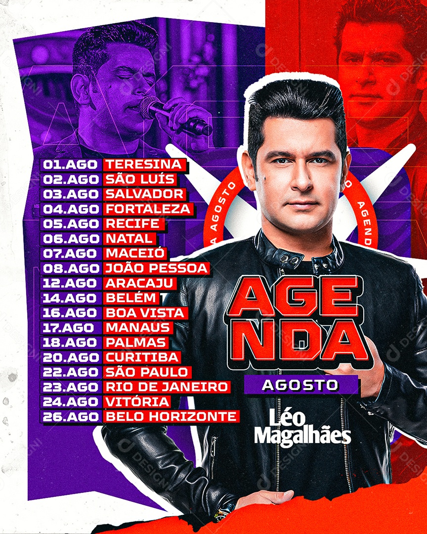 Feed Flyer Agenda Social Media PSD Editável