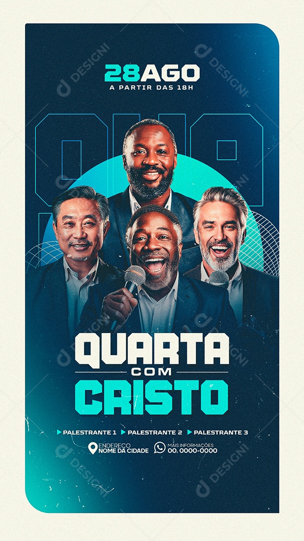 Story Flyer Quarta Com Cristo Social Media PSD Editável