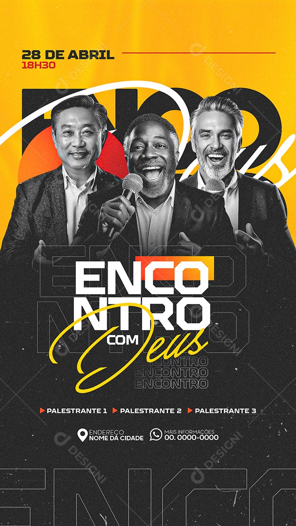 Story Flyer Encontro Com Deus Social Media PSD Editável