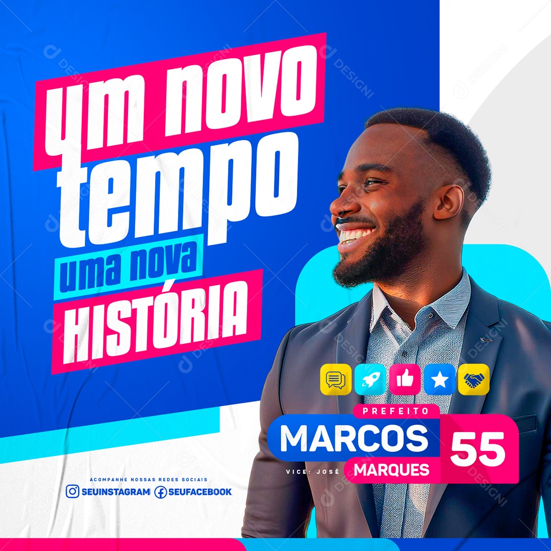 Um Novo Tempo Uma Nova História  Social Media PSD Editável