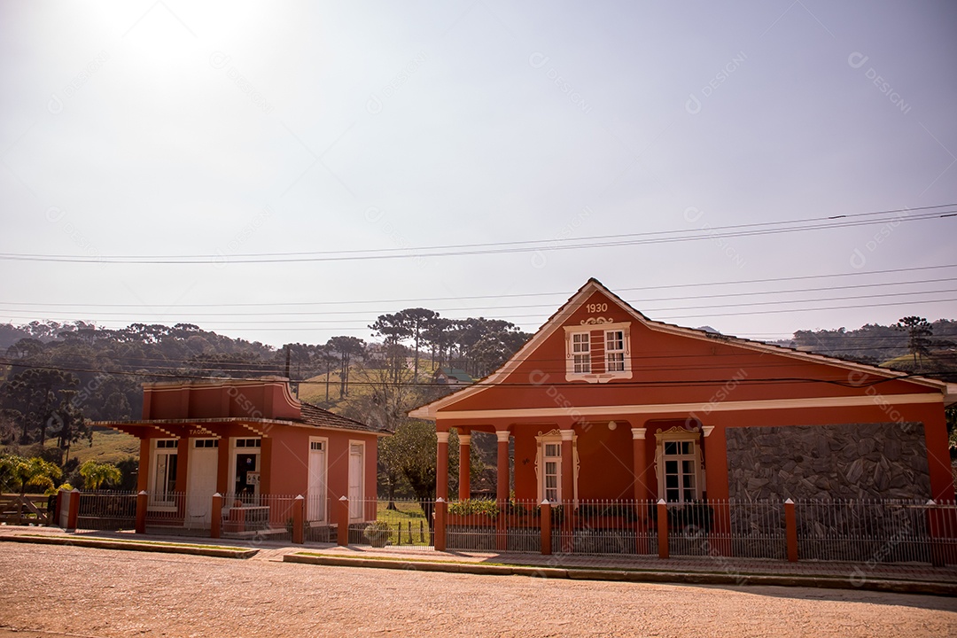 Casas antigas na serra de Santa Catarina