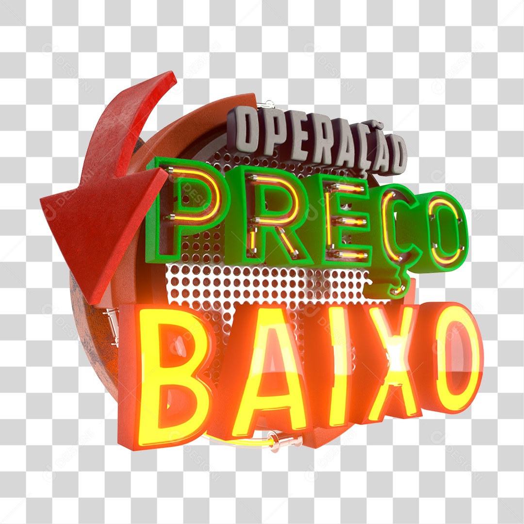 Selo 3D Operação Preço Baixo PNG Transparente