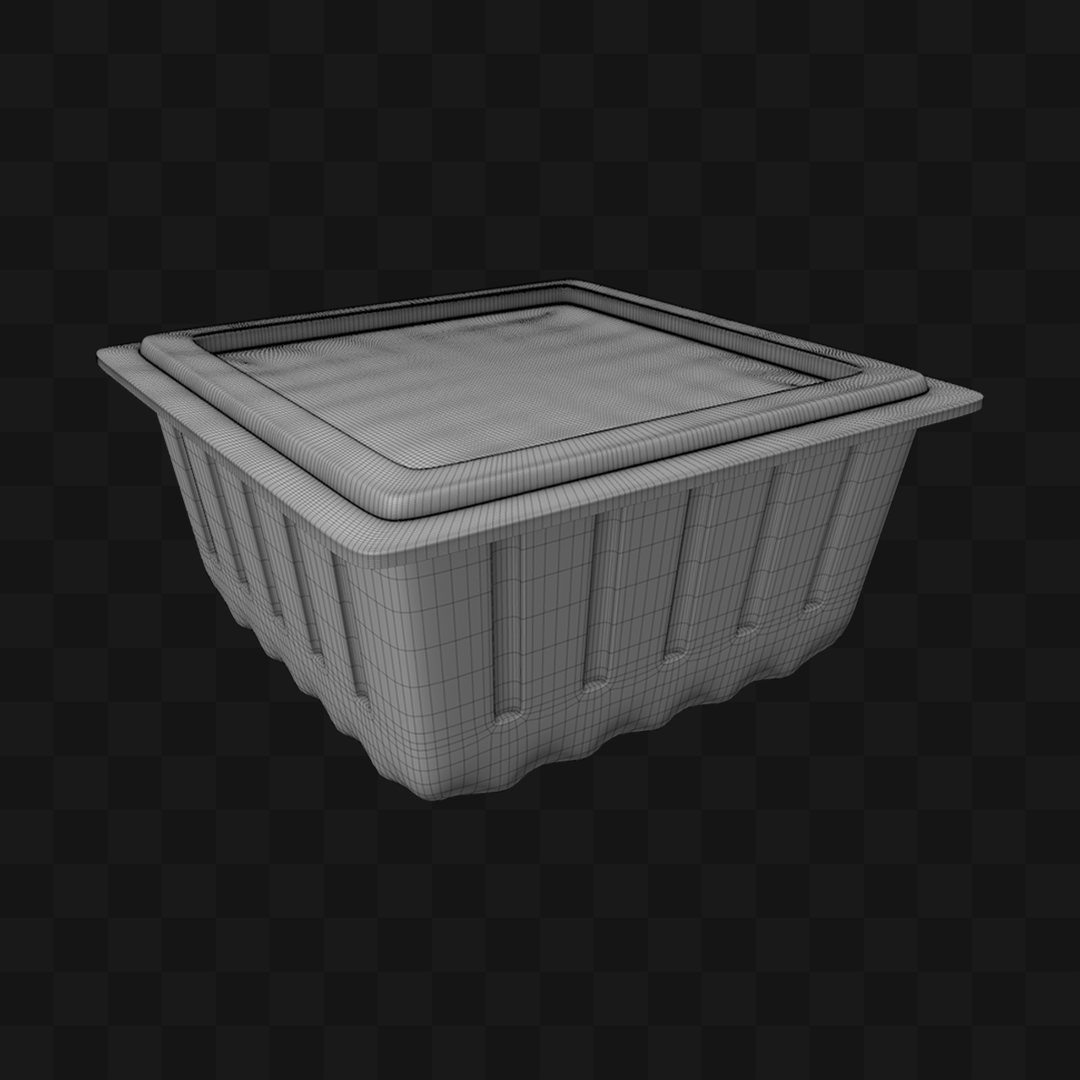 Pote Plástico - Modelo 3D