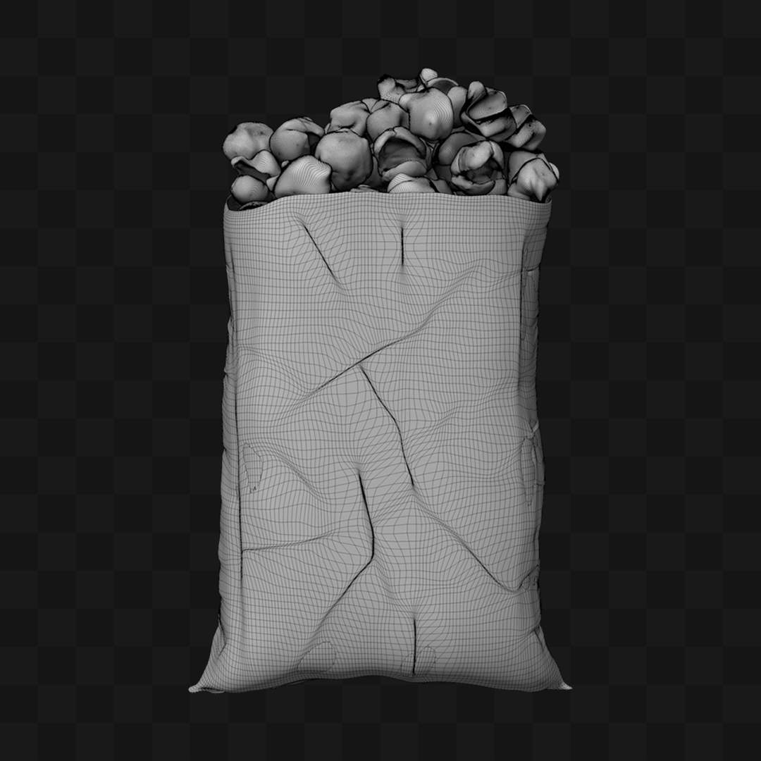 Saco de Pipocas - Modelo 3D