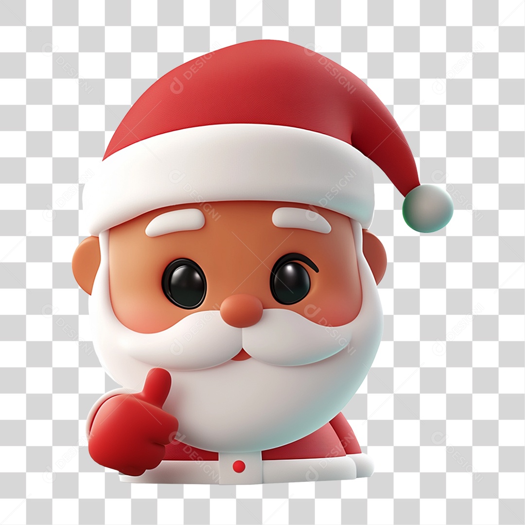 Emoji de Natal Rosto do Papai Noel PNG Transparente