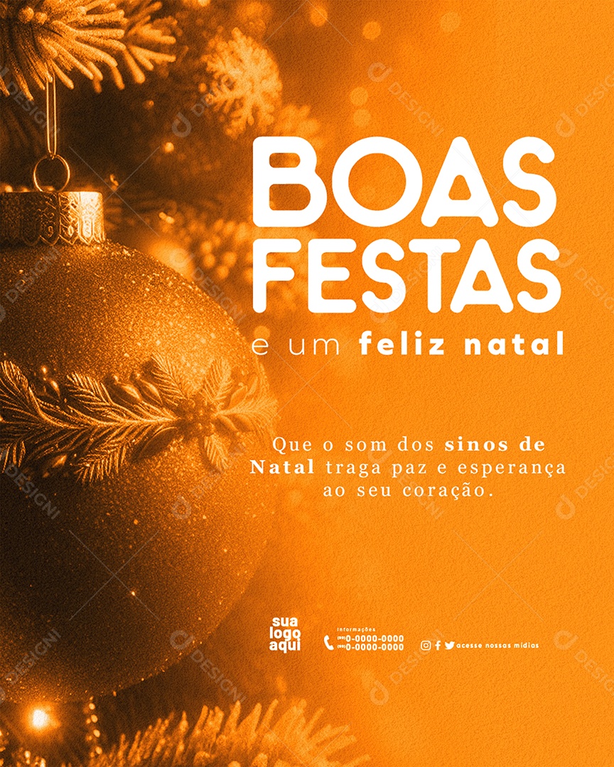 Feed Feliz Natal 25 de Dezembro Social Media PSD Editável