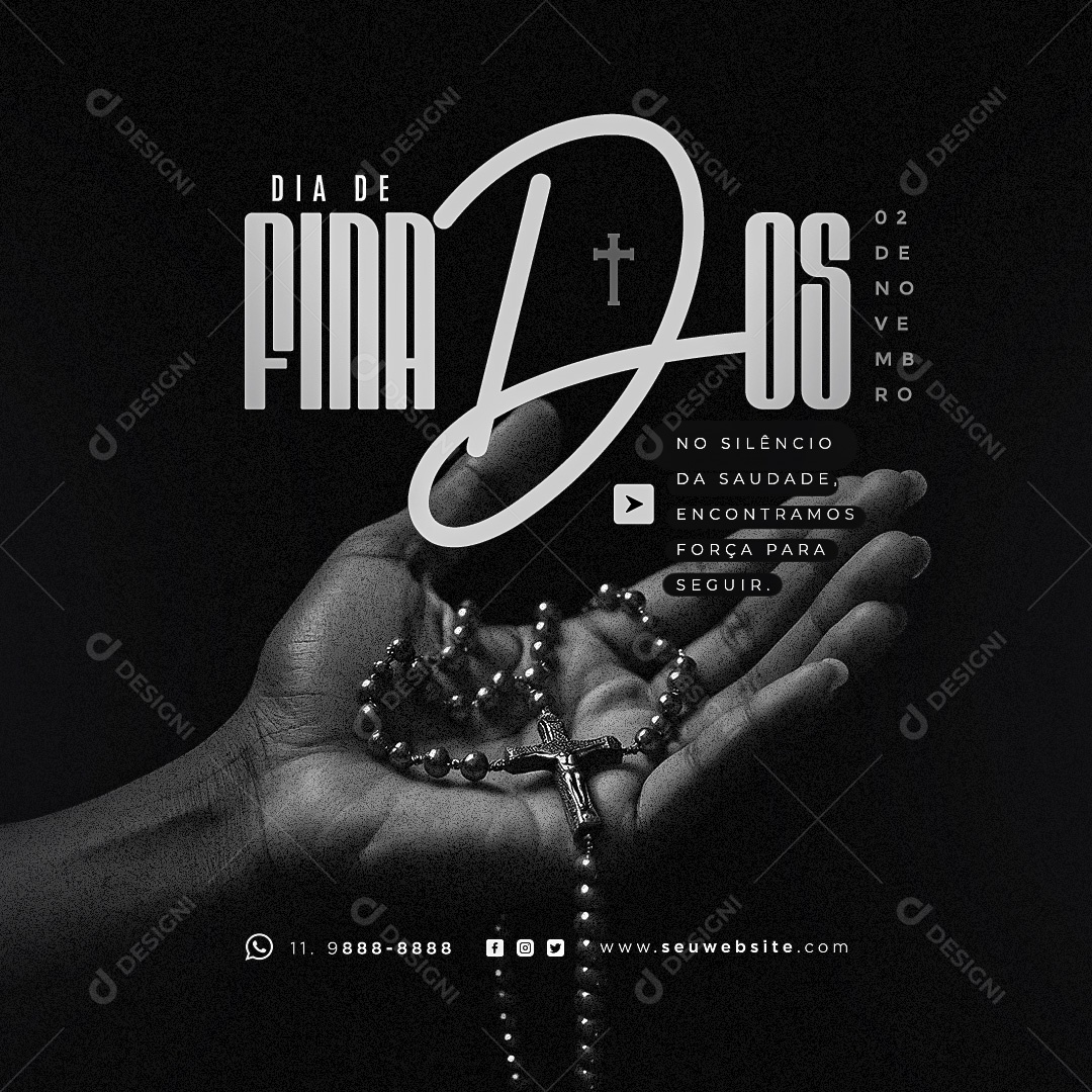 Social Media Dia de Finados 02 de Novembro PSD Editável