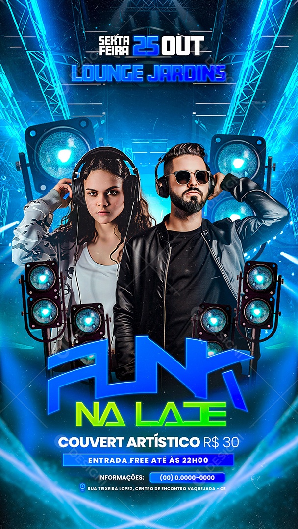 Story Flyer Funk Na Laje Social Media PSD Editável