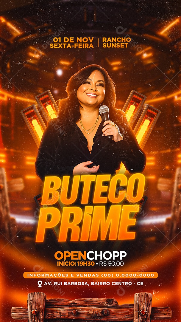 Story Flyer Buteco Prime Social Media PSD Editable