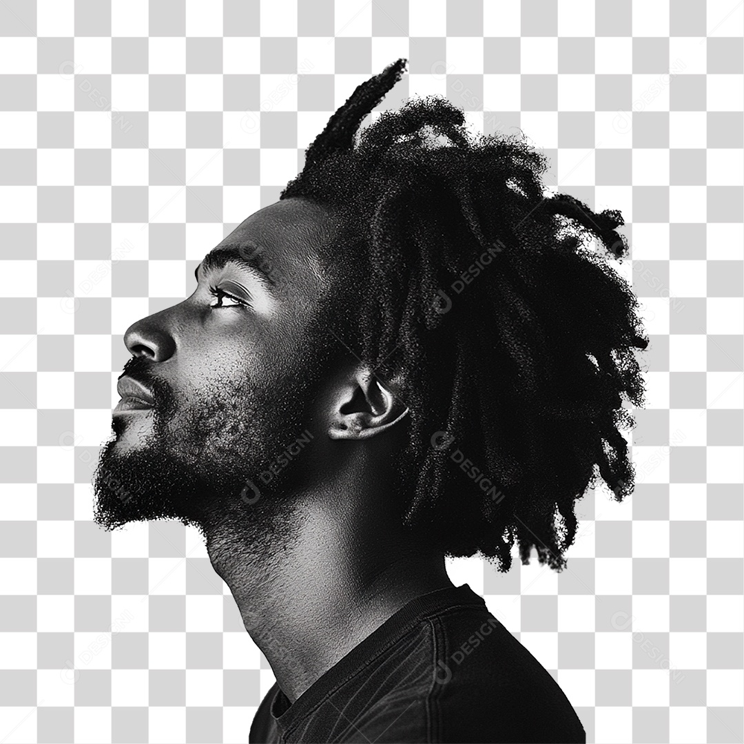 Homem Afro Negro PNG Transparente