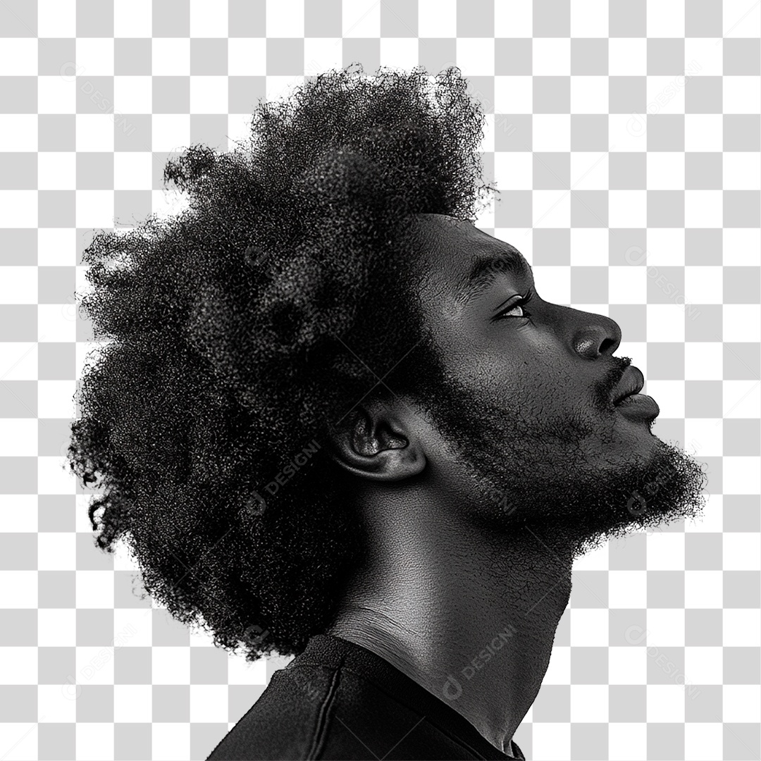 Homem Afro Negro PNG Transparente