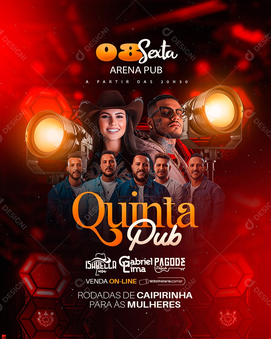 Flyer Quinta Pub Social Media PSD Editável