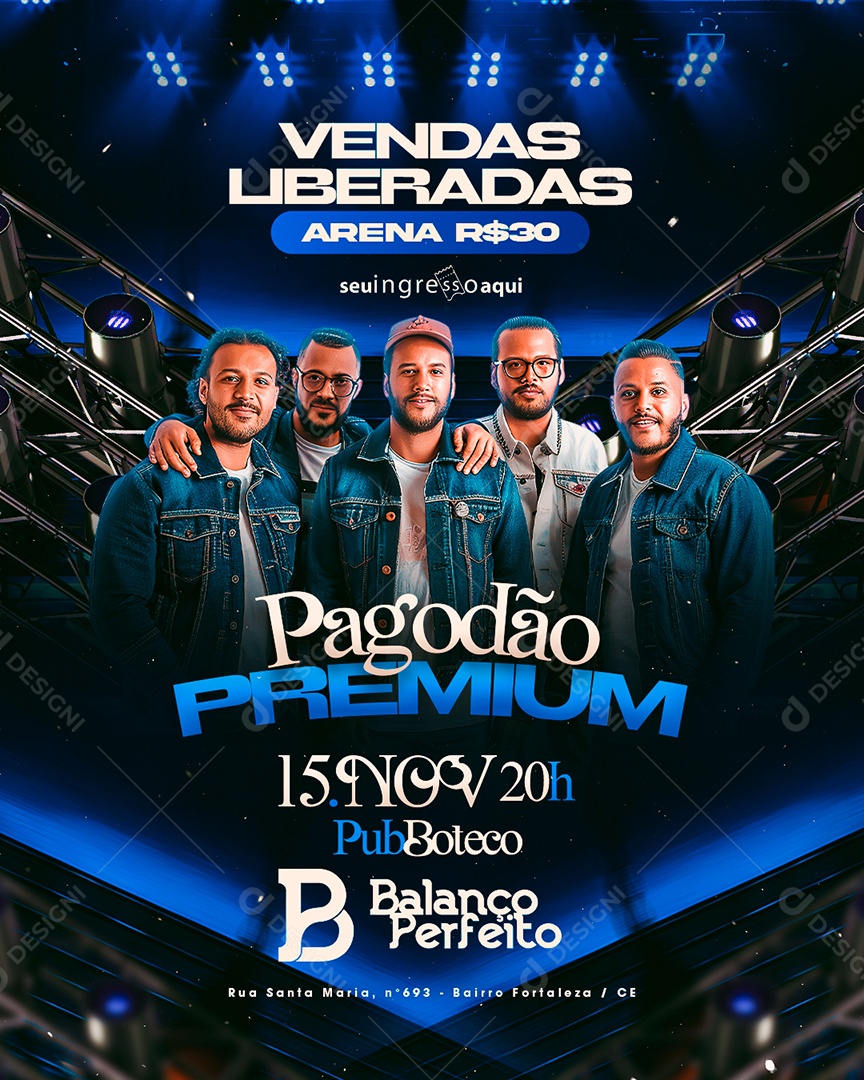 Flyer Pagodão Premium Social Media PSD Editável