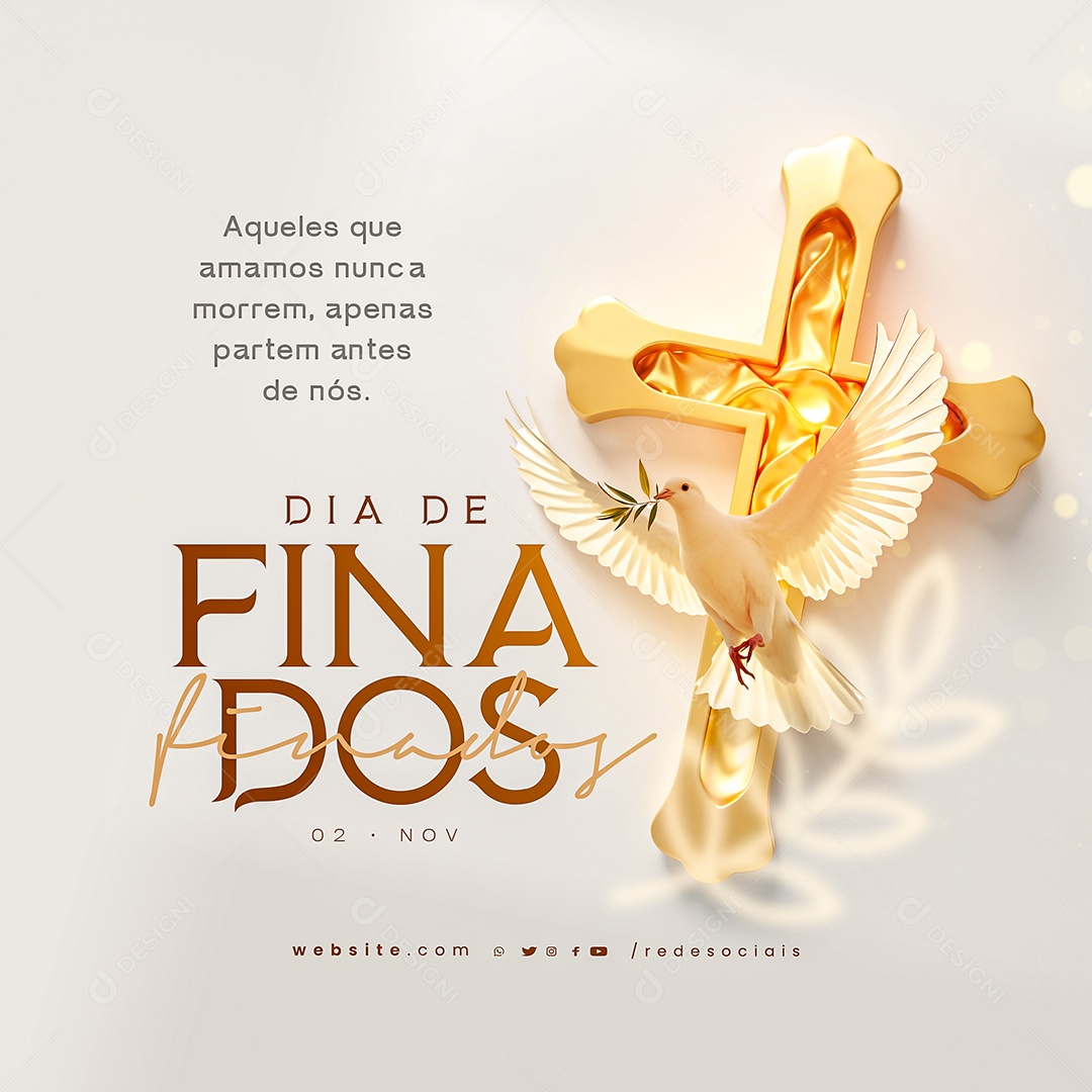 Dia de Finados 02 de Novembro Social Media PSD Editável
