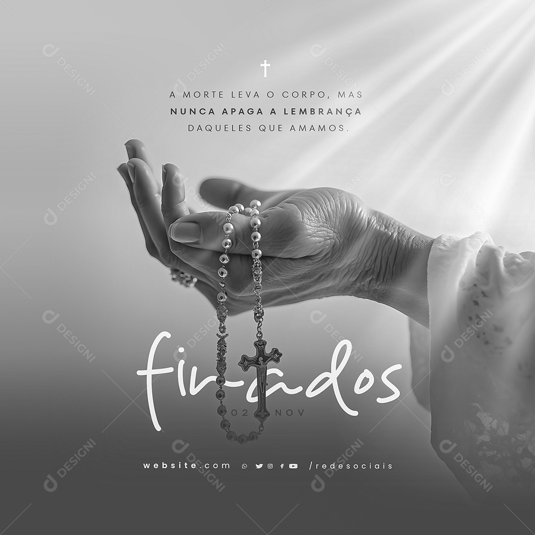 Dia de Finados 02 de Novembro Social Media PSD Editável