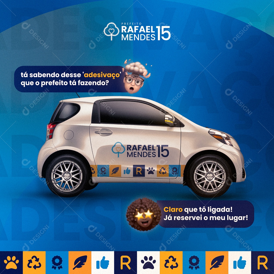 Tá sabendo Desse Adesivaço Prefeito Rafael Mendes Social Media PSD Editável