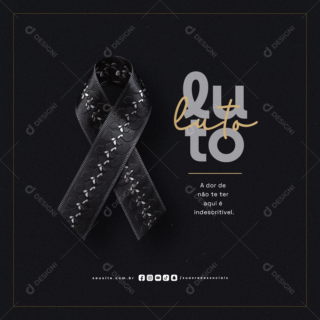 A Dor de Não Te Der Aqui é Indescritível Social Media PSD Editável