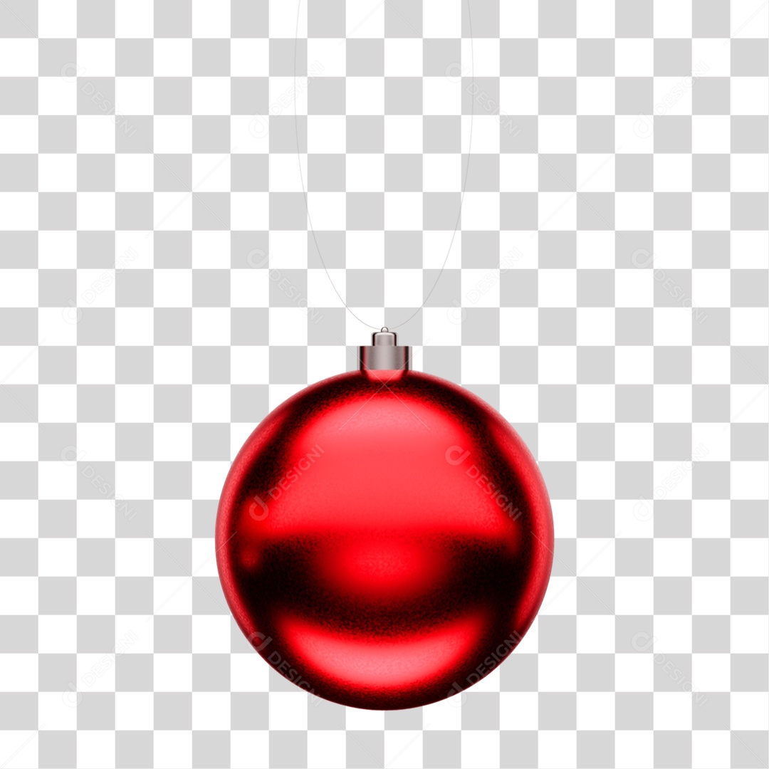 Elemento 3D Enfeite de Natal PNG Transparente