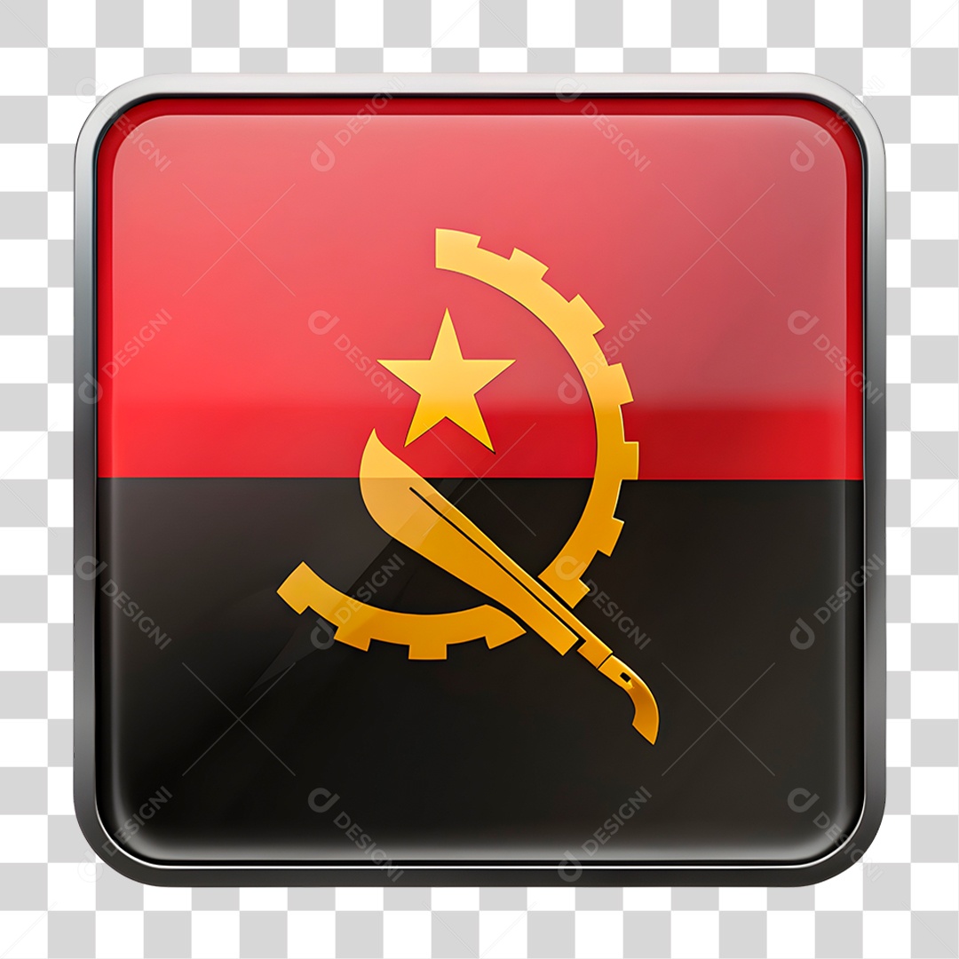Bandeira da Angola PNG transparente