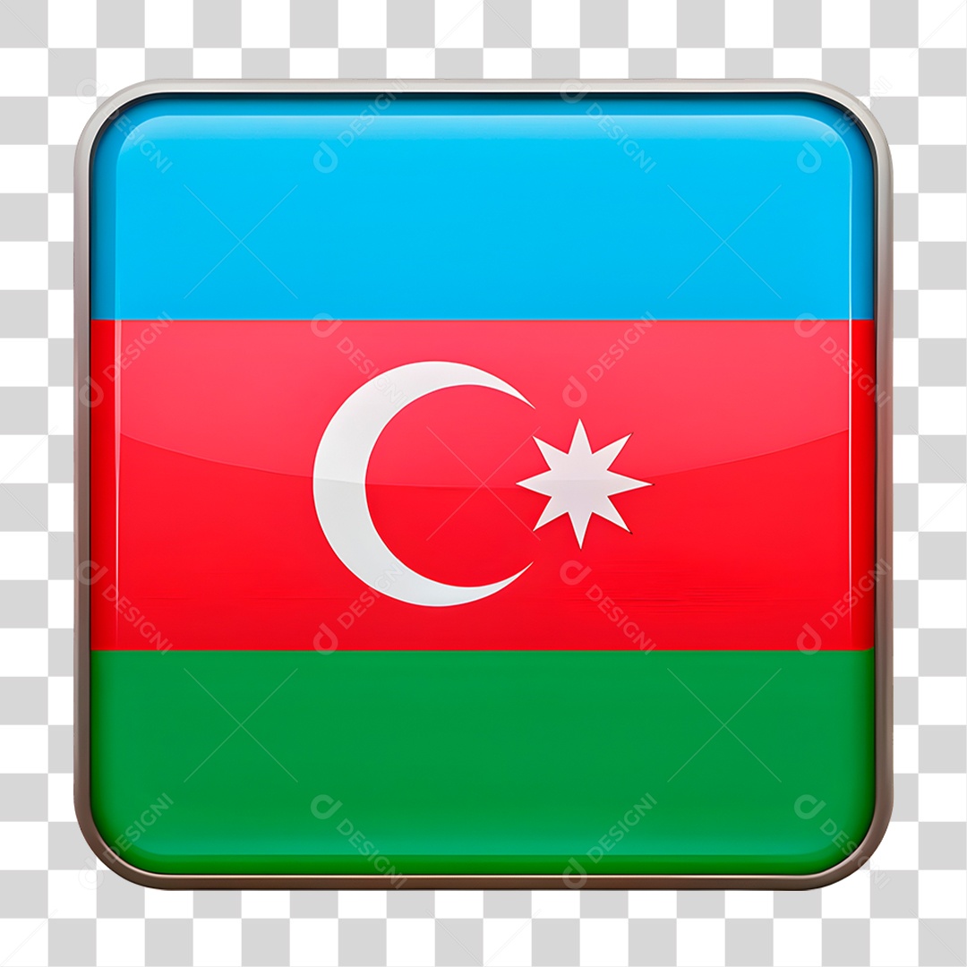 Bandeira do Azerbaijão PNG Transparente