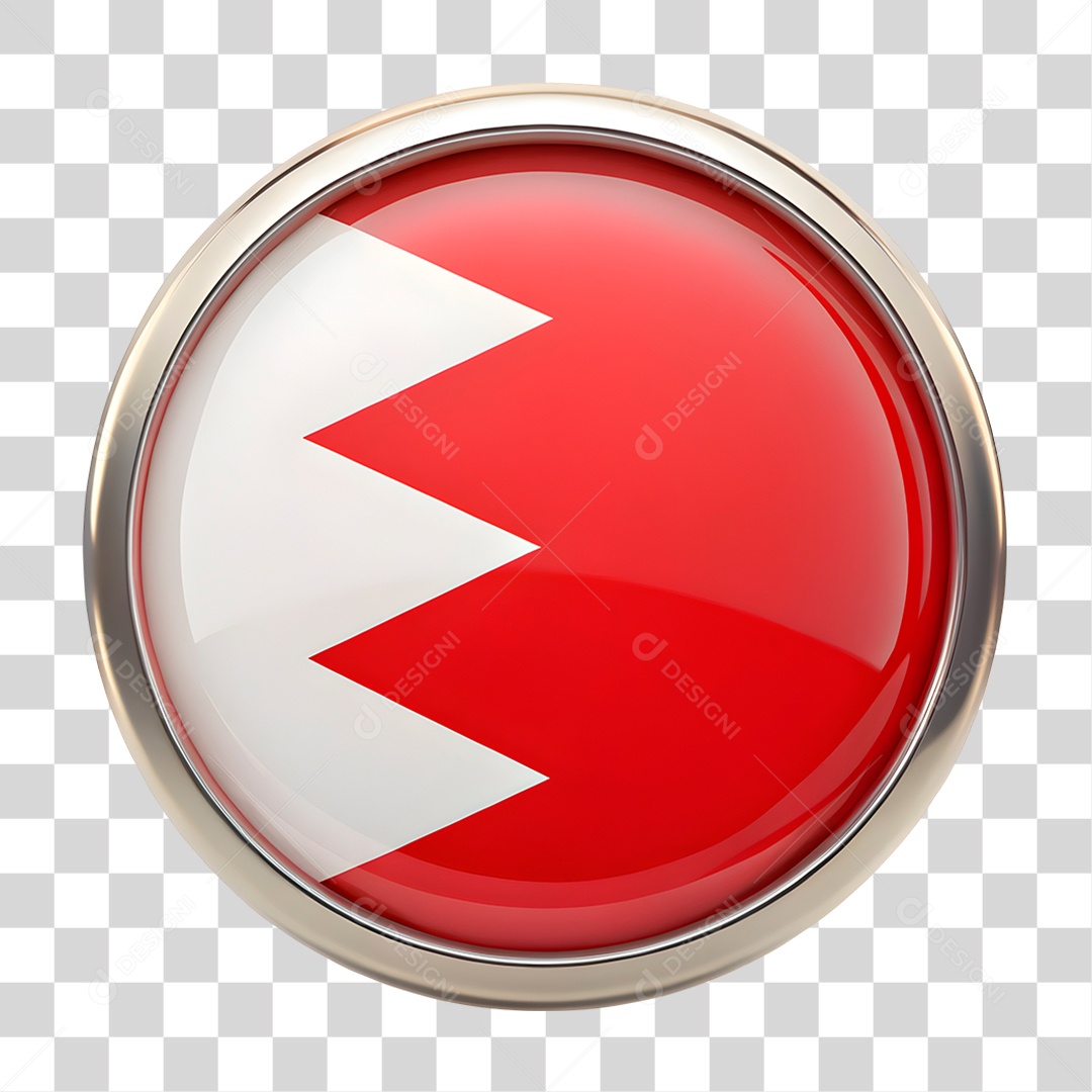 Ícone 3D Bandeira do Bahrein PNG Transparente