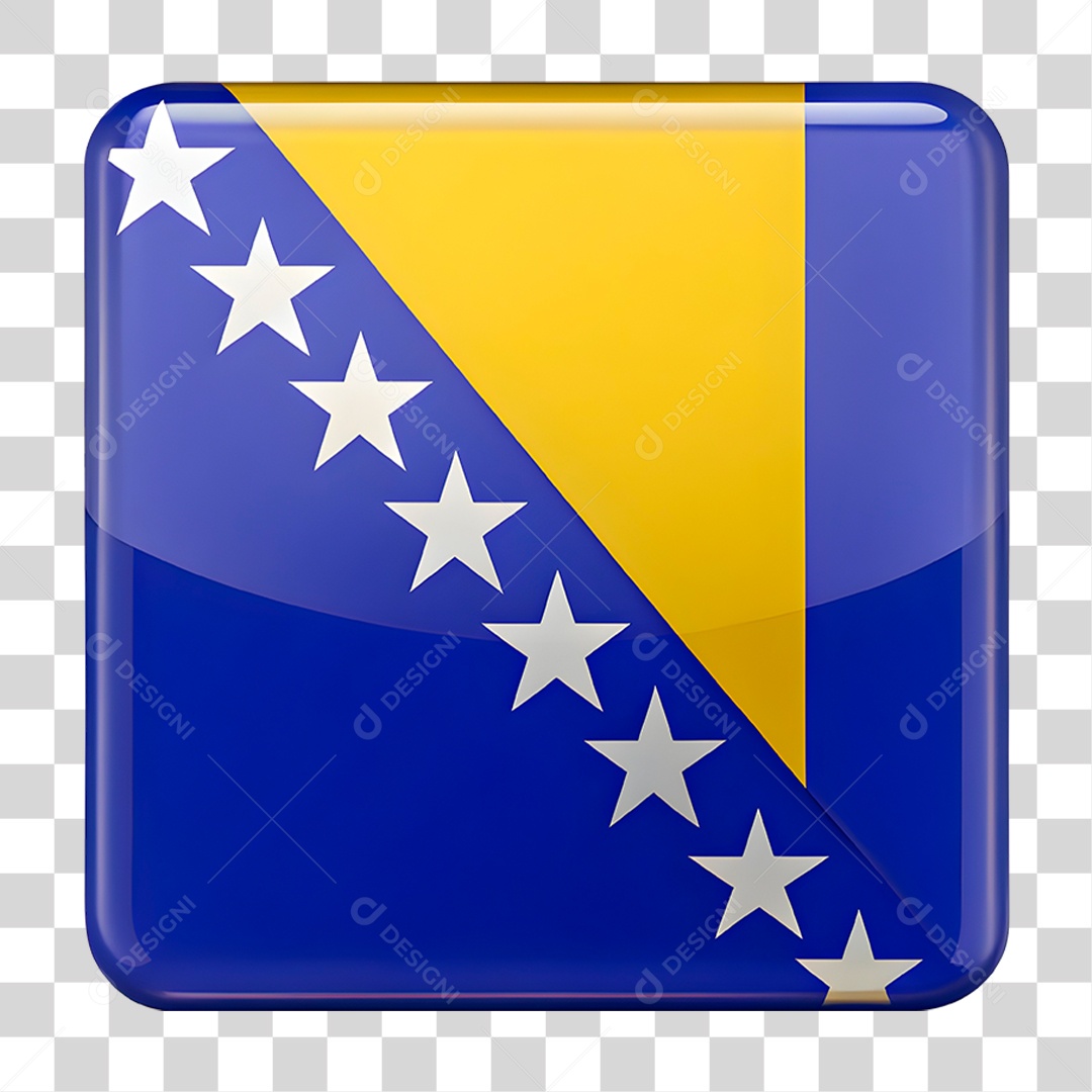 Bandeira da Bósnia PNG Transparente