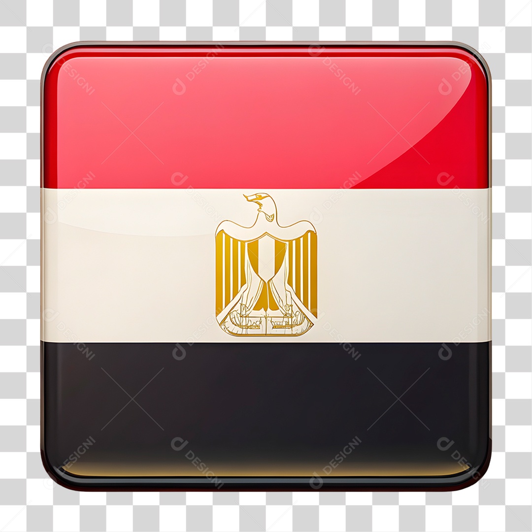Bandeira do Egito PNG Transparente