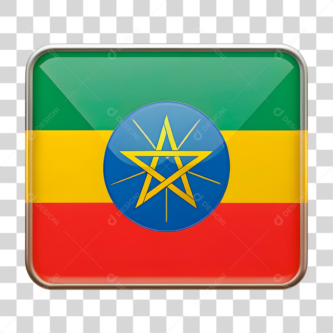 Bandeira da Etiópia PNG Transparente