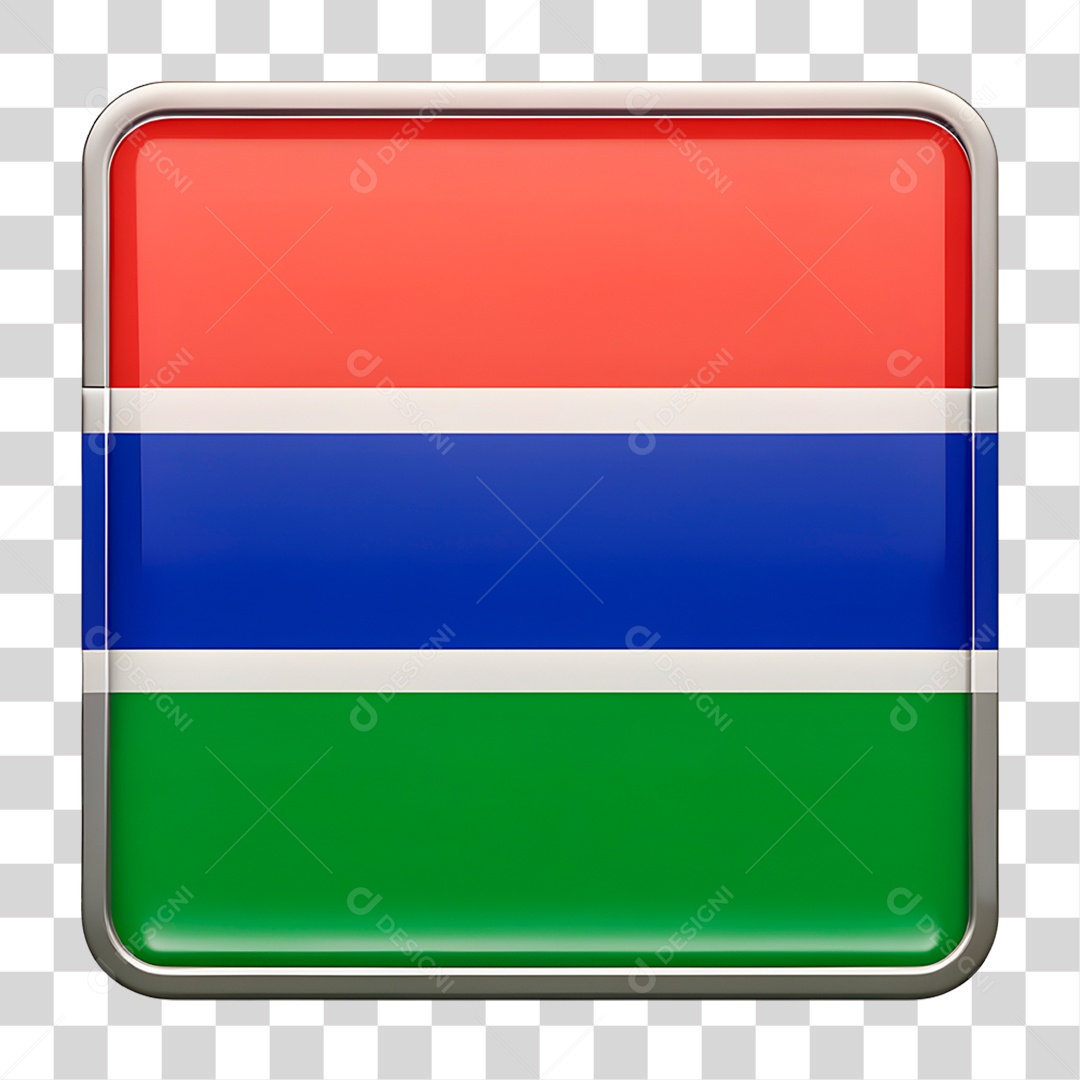 Bandeira da Gâmbia PNG Transparente