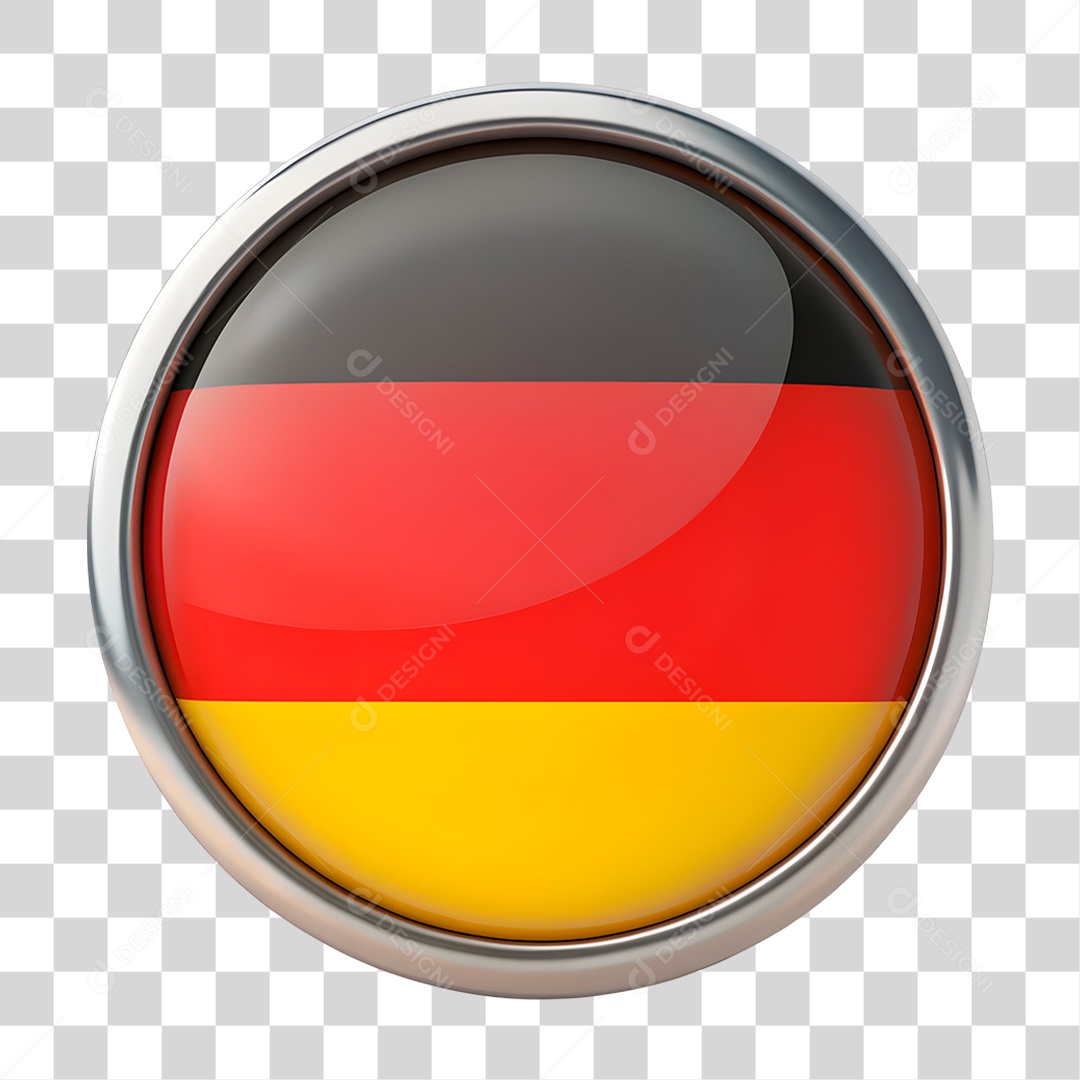 Ícone 3D Bandeira da Alemanha PNG Transparente