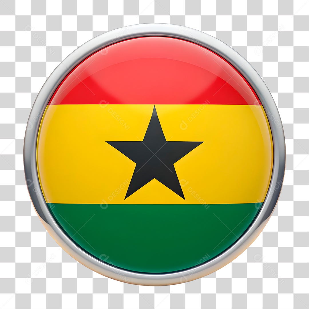 Bandeira do Gana PNG Transparente