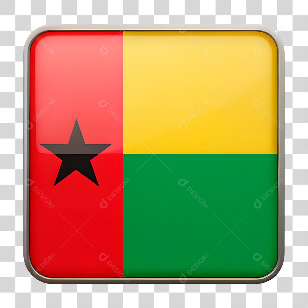 Bandeira da Guiné-Bissau PNG Transparente