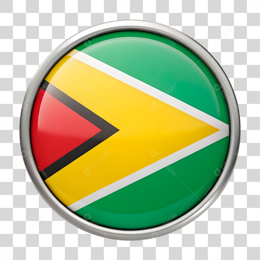 Bandeira Guiana PNG Transparente