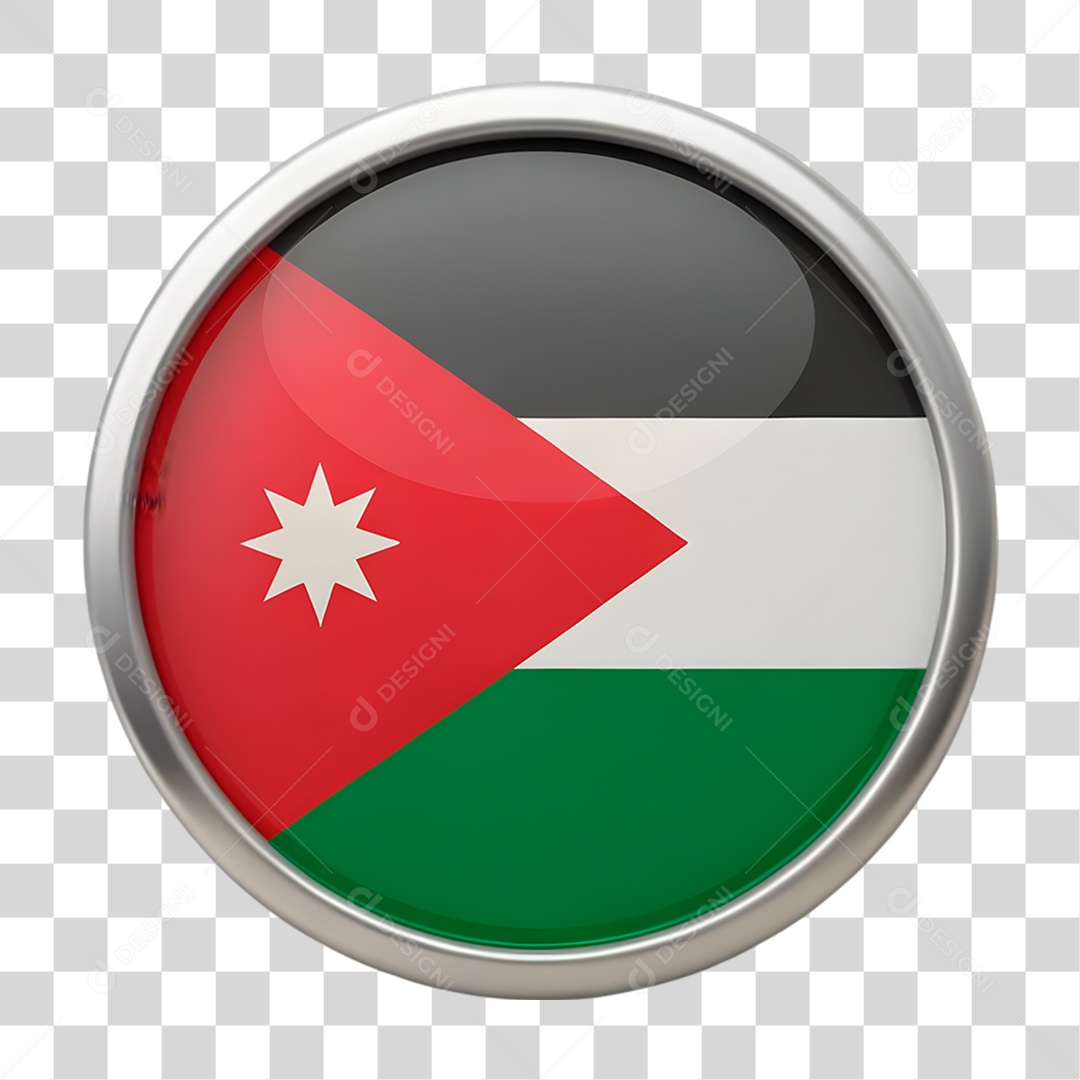 Bandeira Jordânia PNG Transparente