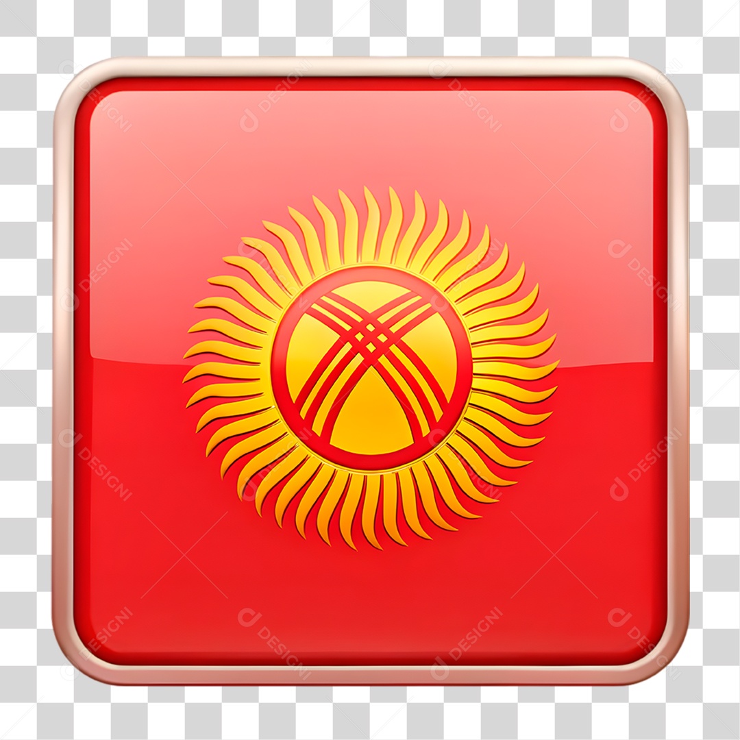 Bandeira do Quirguistão PNG Transparente