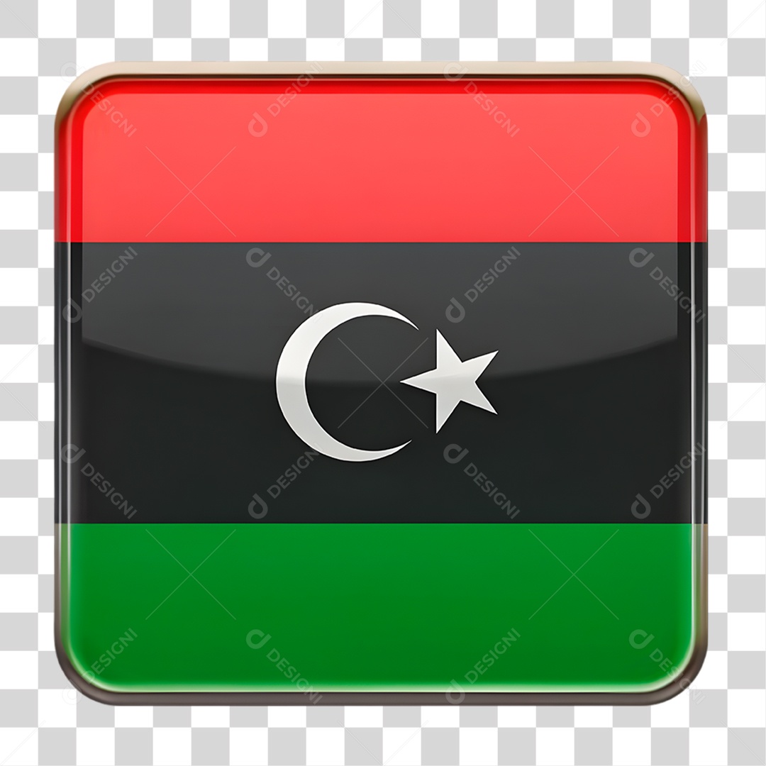 Bandeira da Líbia PNG Transparente