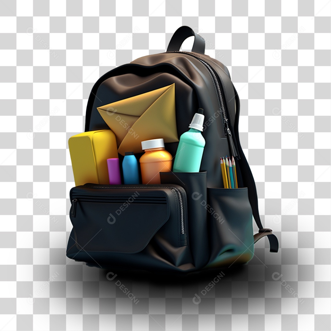 Mochila Escolar PNG Transparente