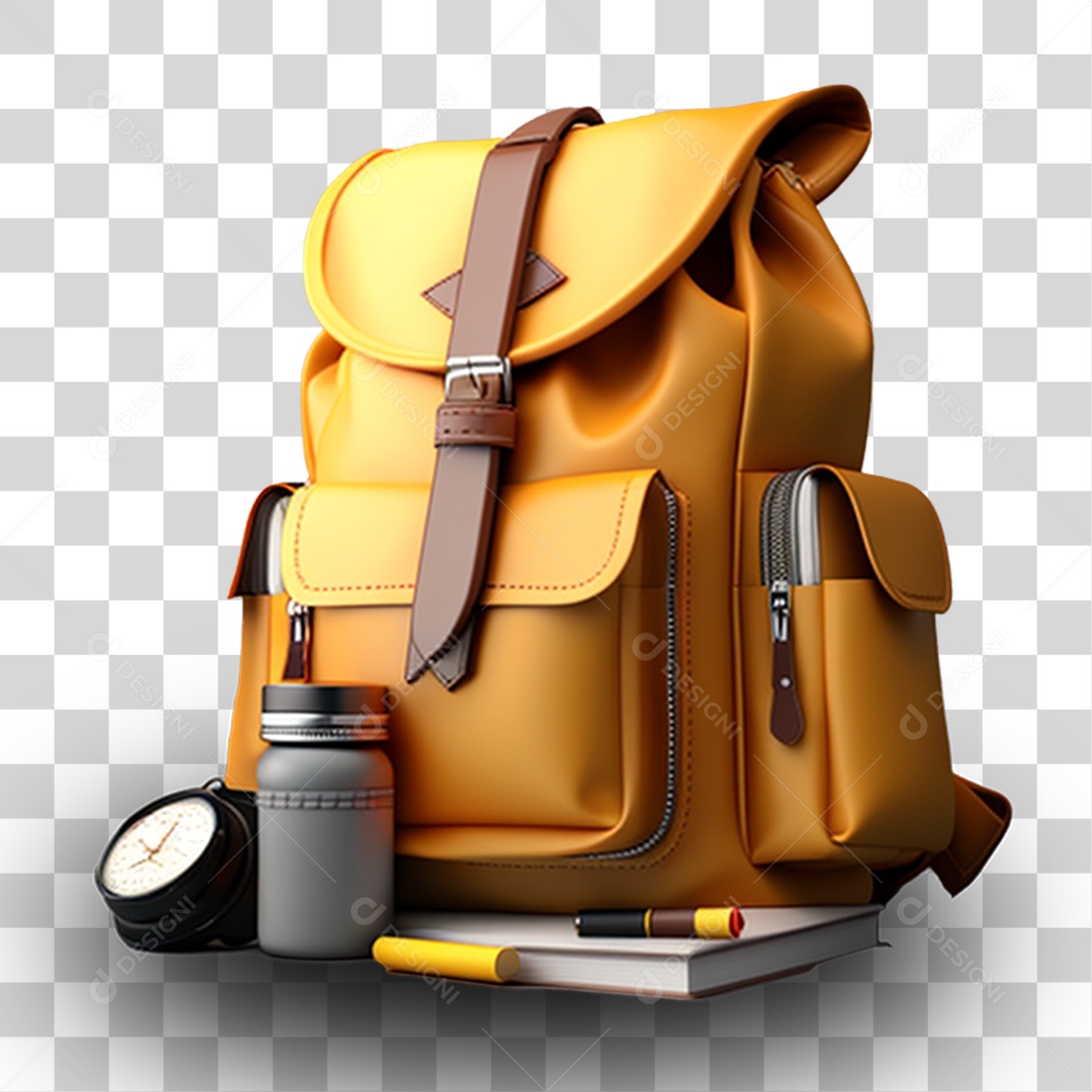 Mochila Escolar PNG Transparente