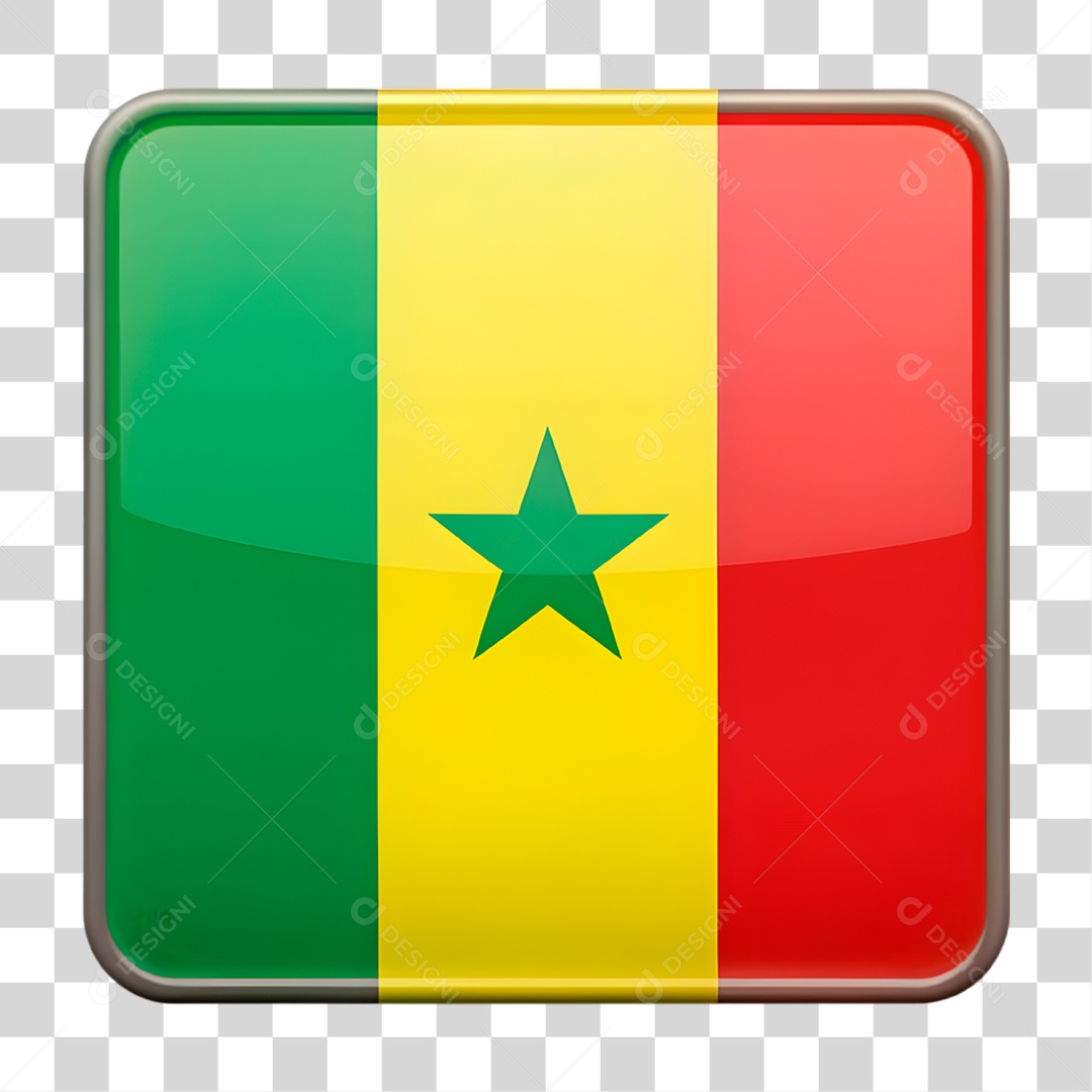 Bandeira do Senegal PNG Transparente