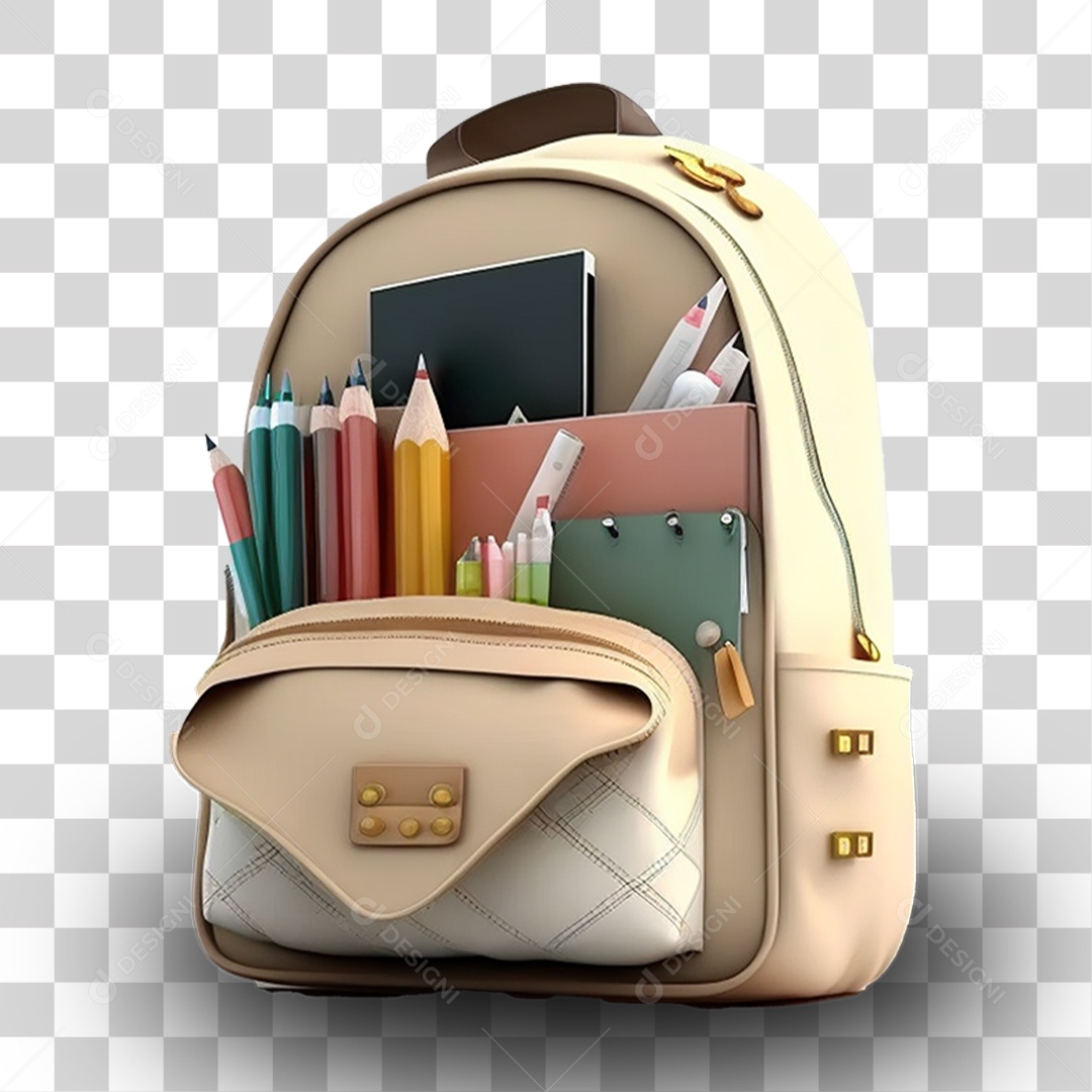 Mochila Escolar PNG Transparente