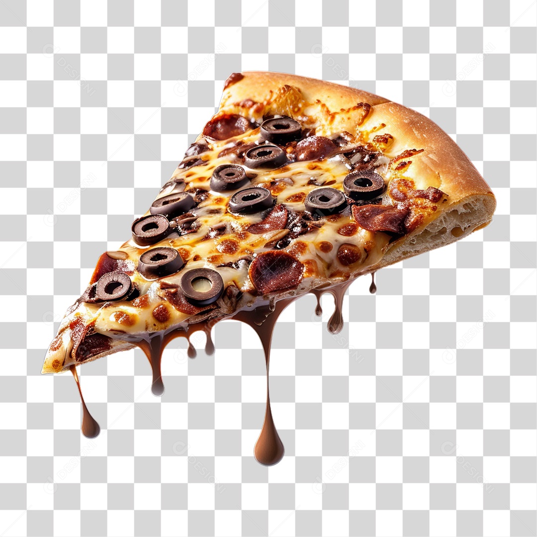 Fatia de Pizza Vários Sabores PNG Transparente